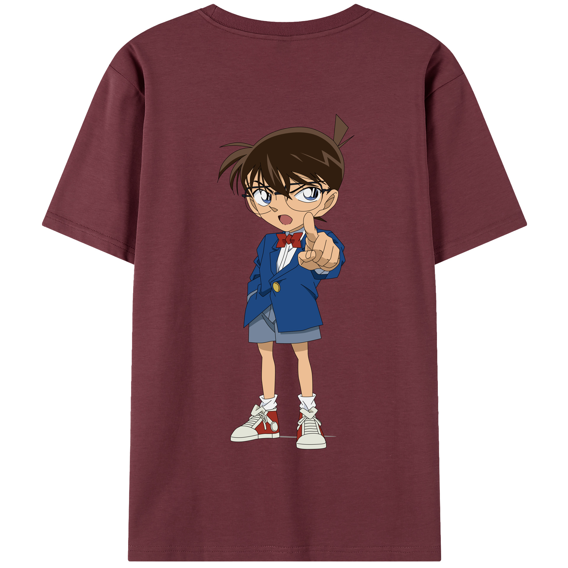 （画像用） 名探偵コナン 江戸川 コナン Detective Conan Conan Edogawa 綿100％半袖Tシャツ（背面プリント）